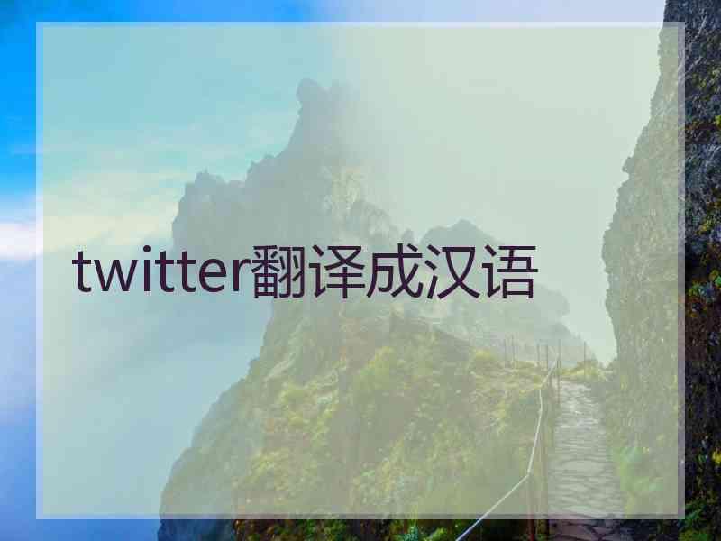 twitter翻译成汉语