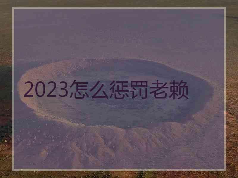 2023怎么惩罚老赖