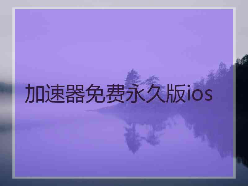 加速器免费永久版ios