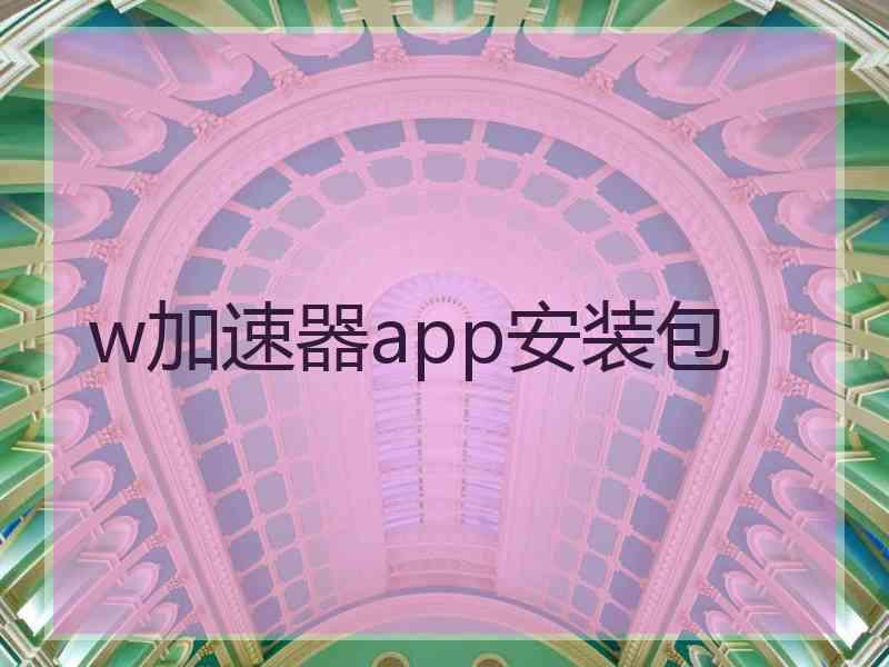 w加速器app安装包