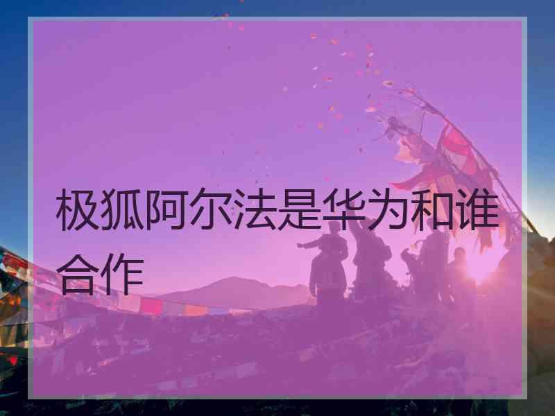 极狐阿尔法是华为和谁合作