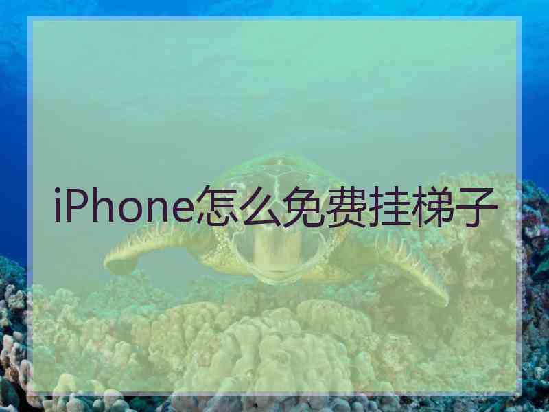 iPhone怎么免费挂梯子