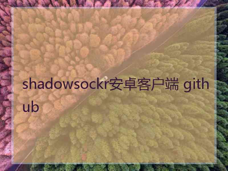 shadowsockr安卓客户端 github