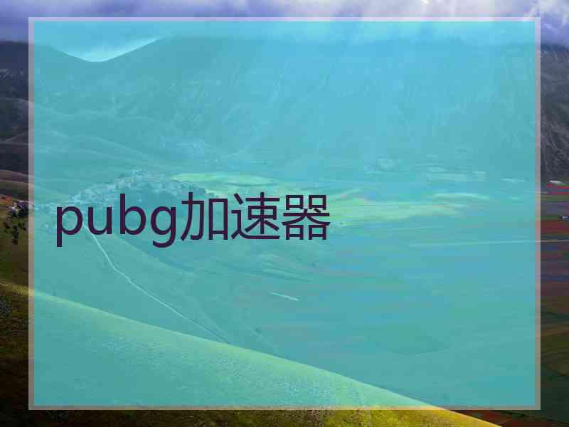 pubg加速器