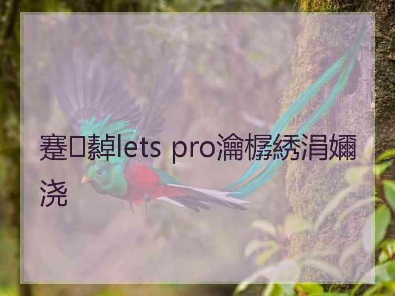 蹇繛lets pro瀹樼綉涓嬭浇