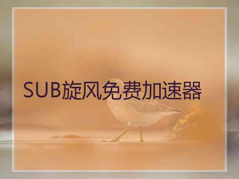 SUB旋风免费加速器