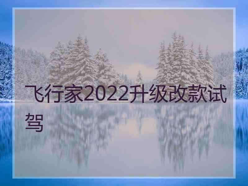 飞行家2022升级改款试驾