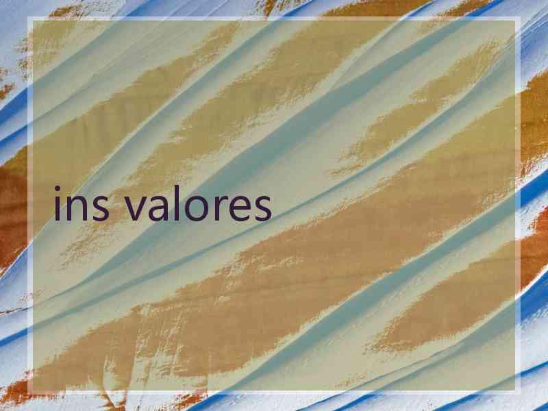 ins valores