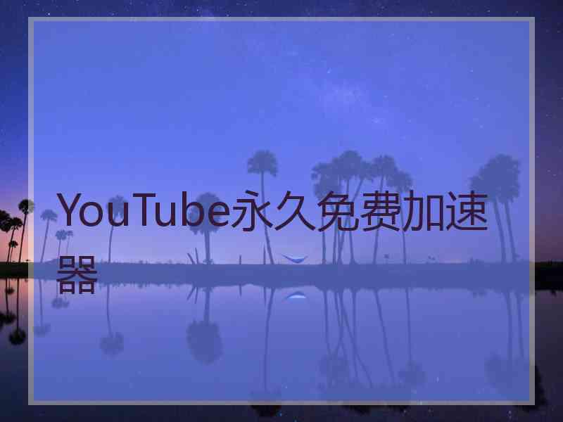 YouTube永久免费加速器