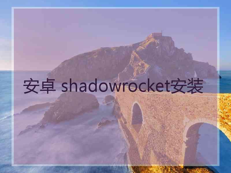 安卓 shadowrocket安装