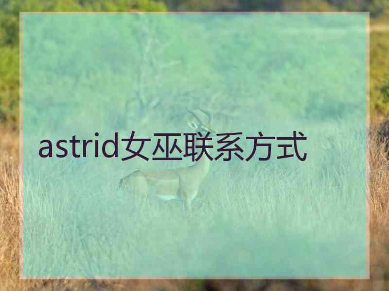 astrid女巫联系方式