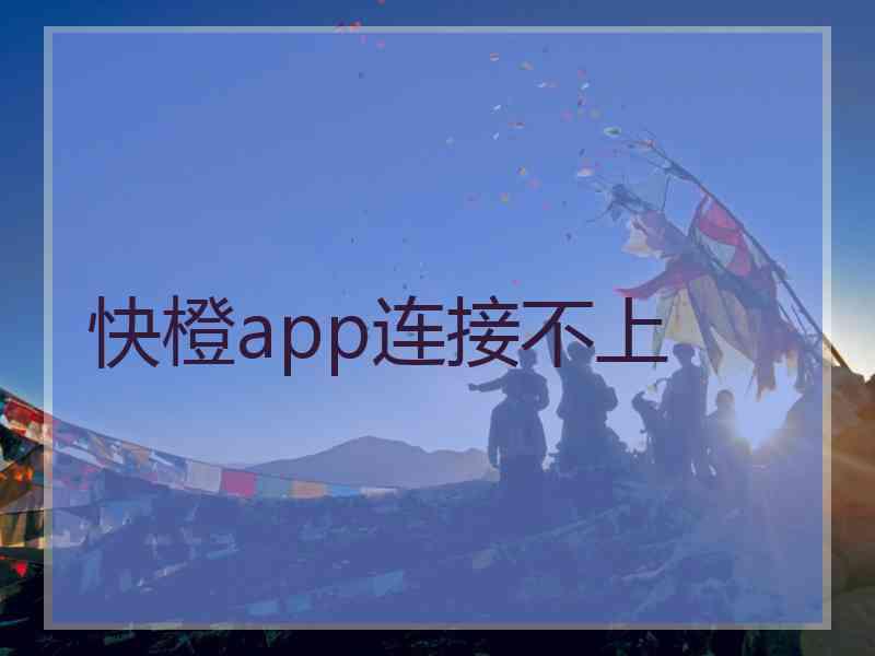 快橙app连接不上