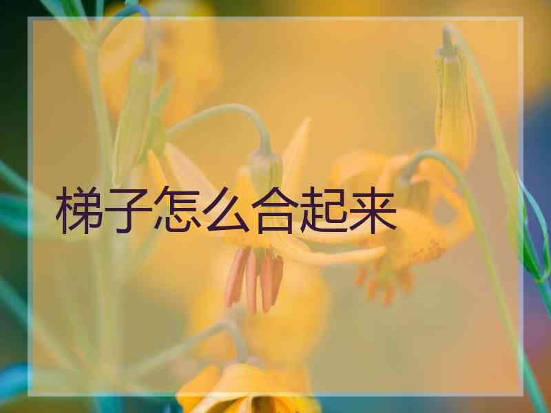 梯子怎么合起来