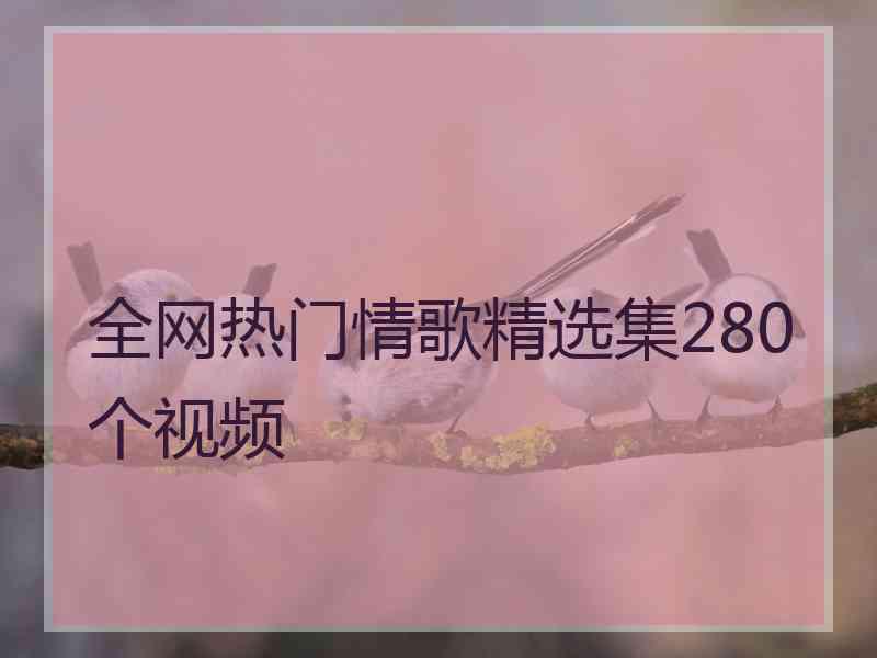 全网热门情歌精选集280个视频