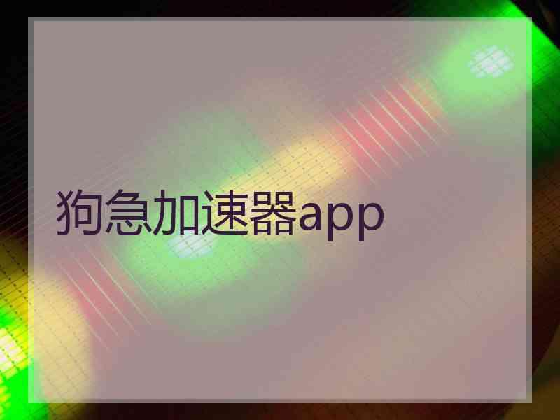 狗急加速器app