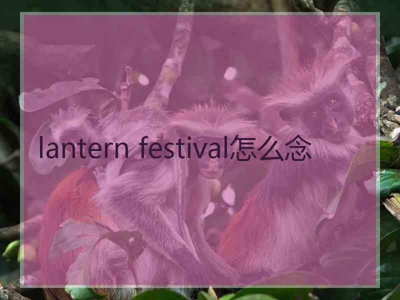 lantern festival怎么念