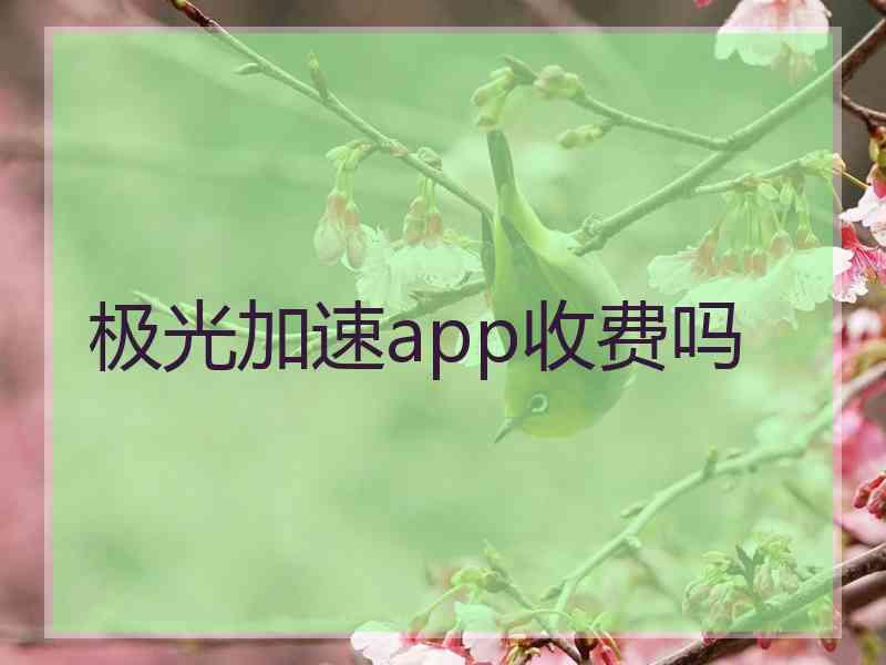 极光加速app收费吗