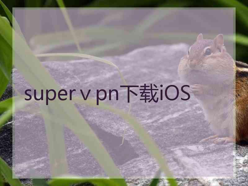 superⅴpn下载iOS