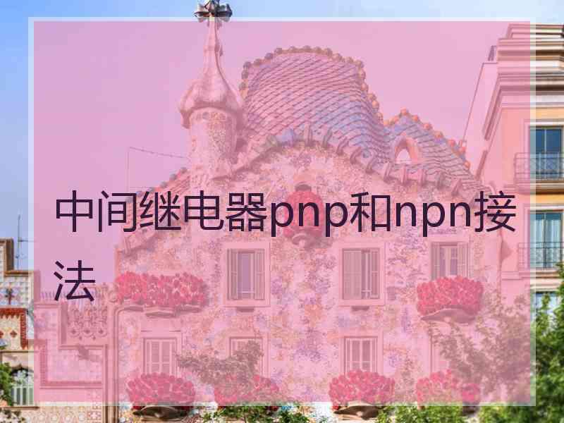 中间继电器pnp和npn接法