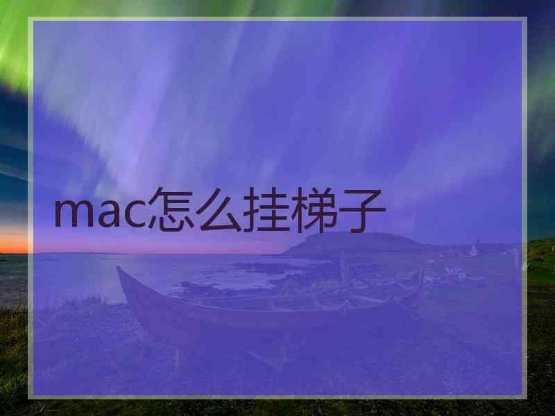 mac怎么挂梯子