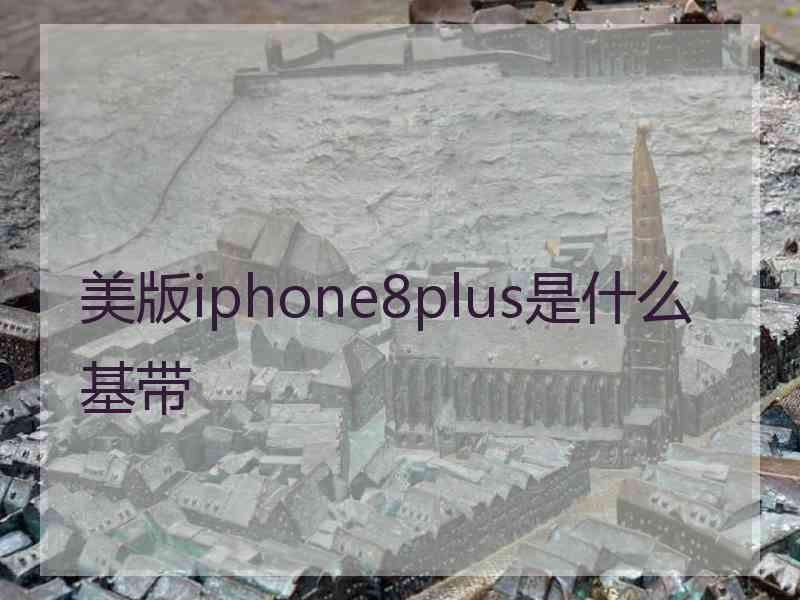 美版iphone8plus是什么基带