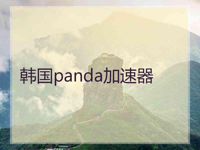 韩国panda加速器