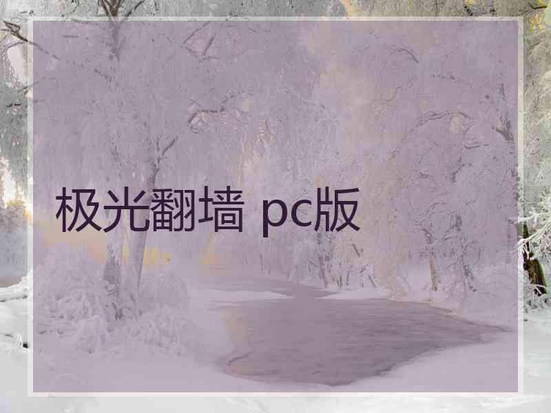 极光翻墙 pc版