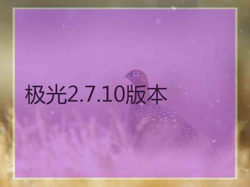 极光2.7.10版本