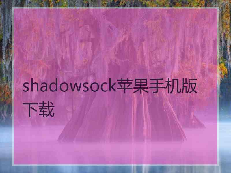 shadowsock苹果手机版 下载