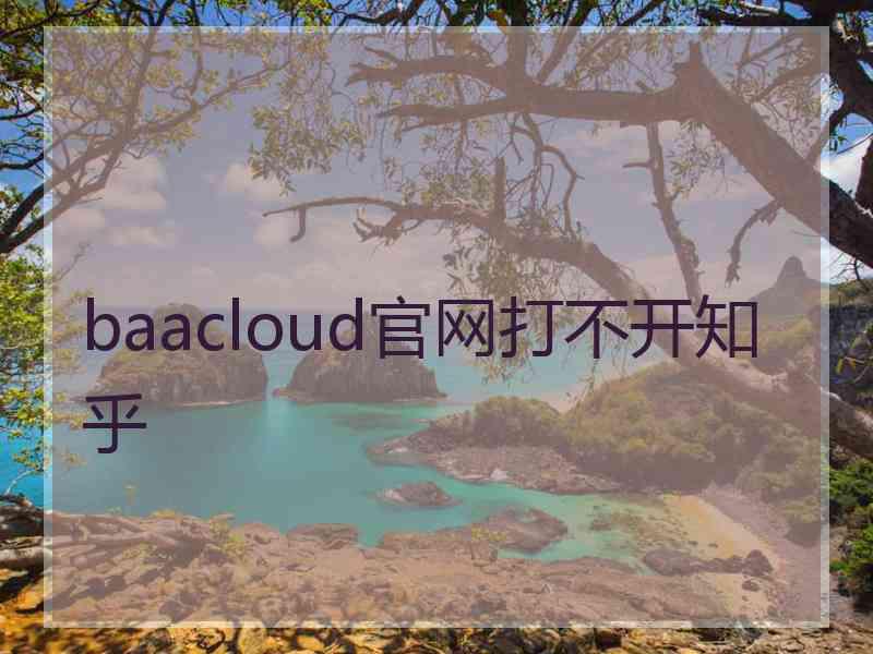 baacloud官网打不开知乎