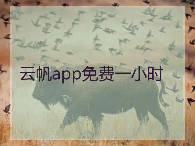 云帆app免费一小时