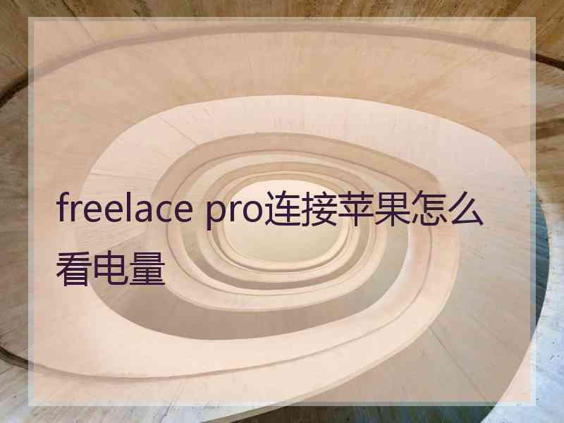 freelace pro连接苹果怎么看电量