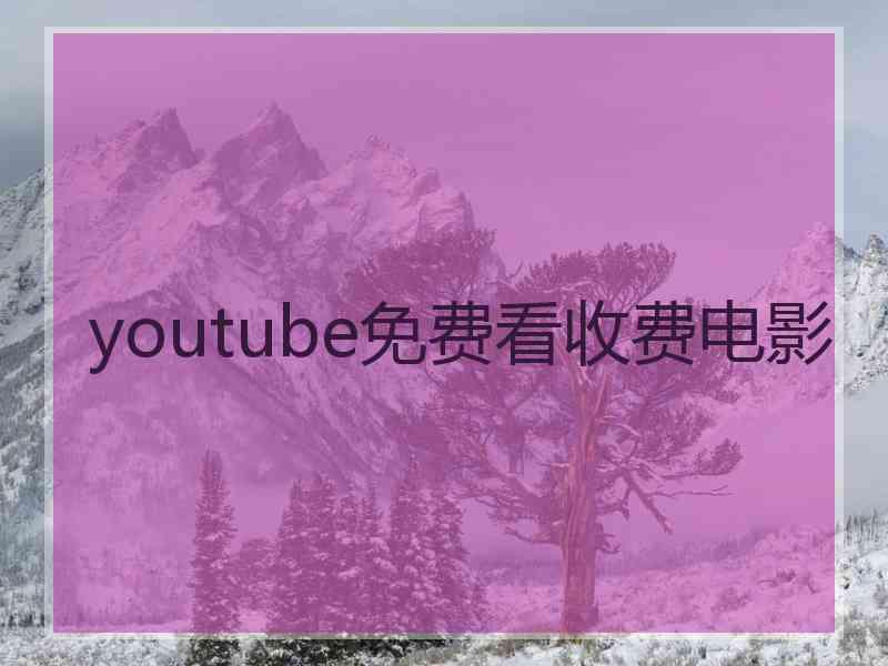 youtube免费看收费电影