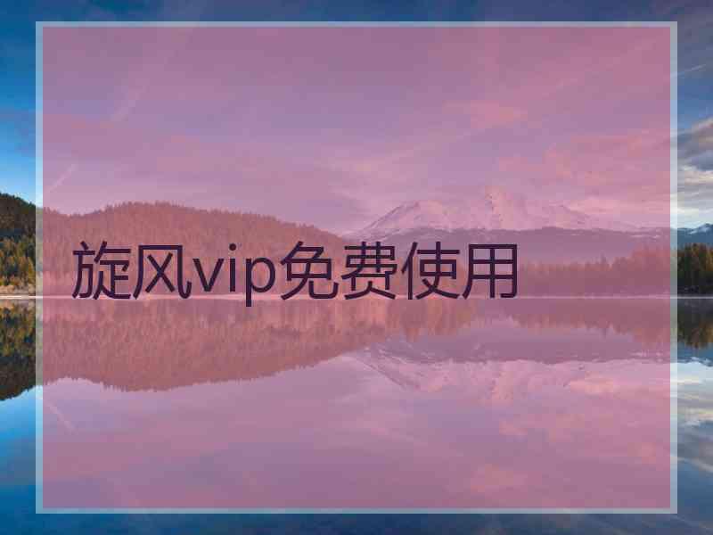 旋风vip免费使用