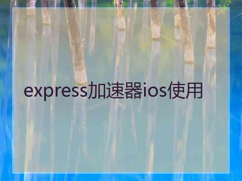 express加速器ios使用