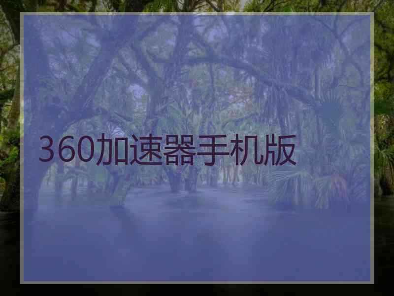 360加速器手机版