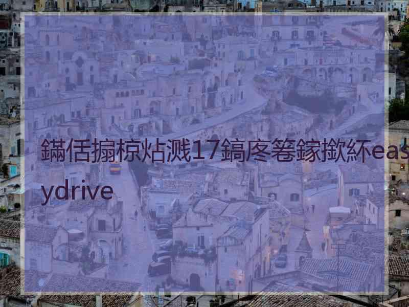 鏋佸搧椋炶溅17鎬庝箞鎵撳紑easydrive