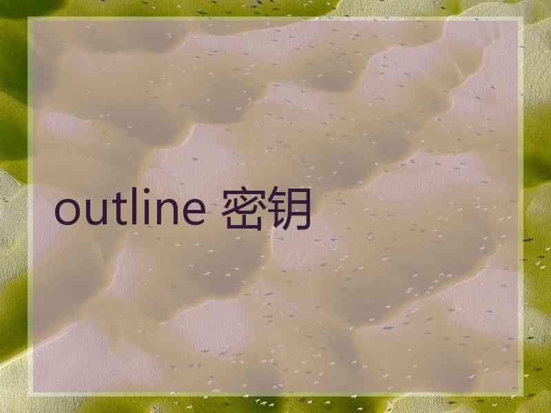 outline 密钥