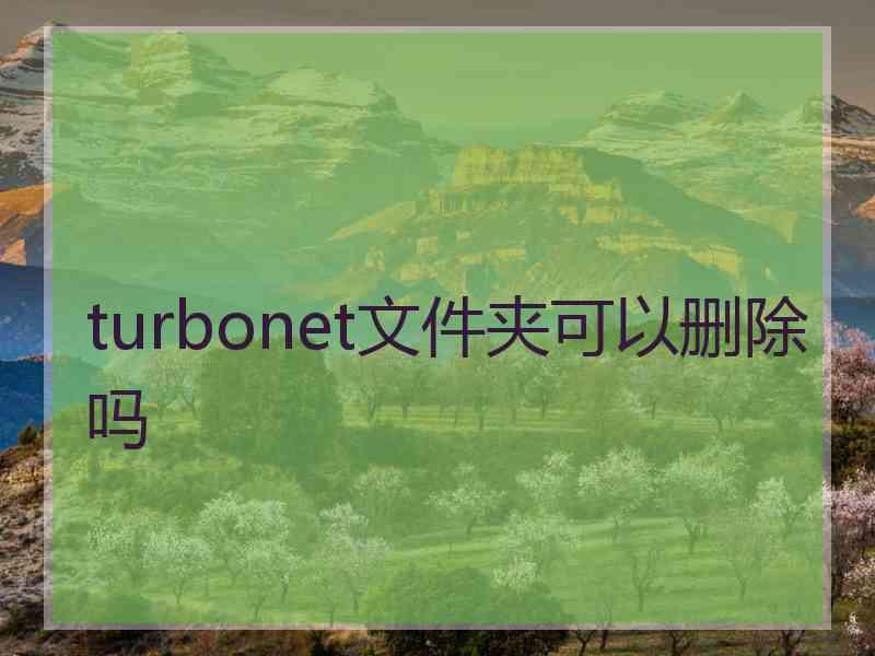 turbonet文件夹可以删除吗