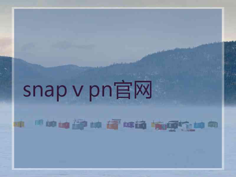 snapⅴpn官网