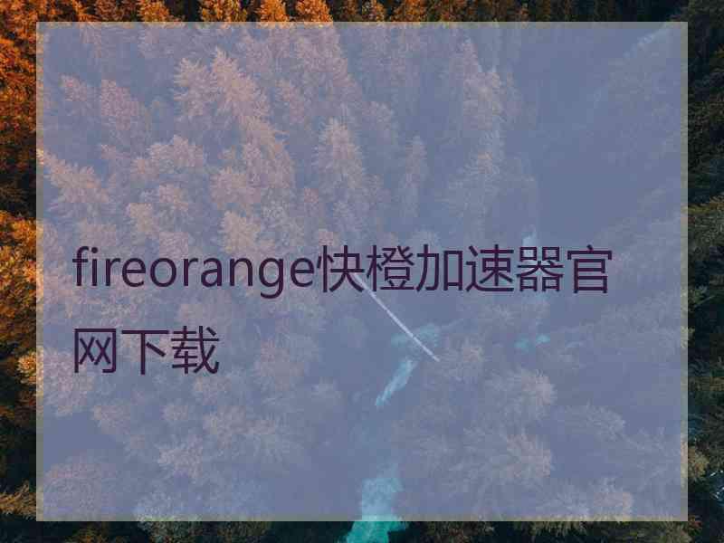 fireorange快橙加速器官网下载