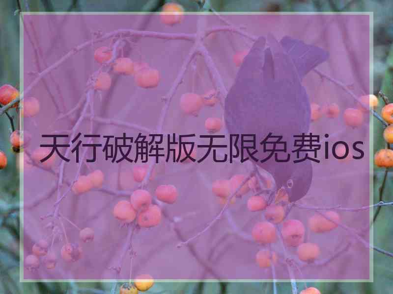 天行破解版无限免费ios