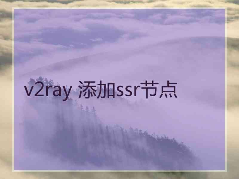 v2ray 添加ssr节点